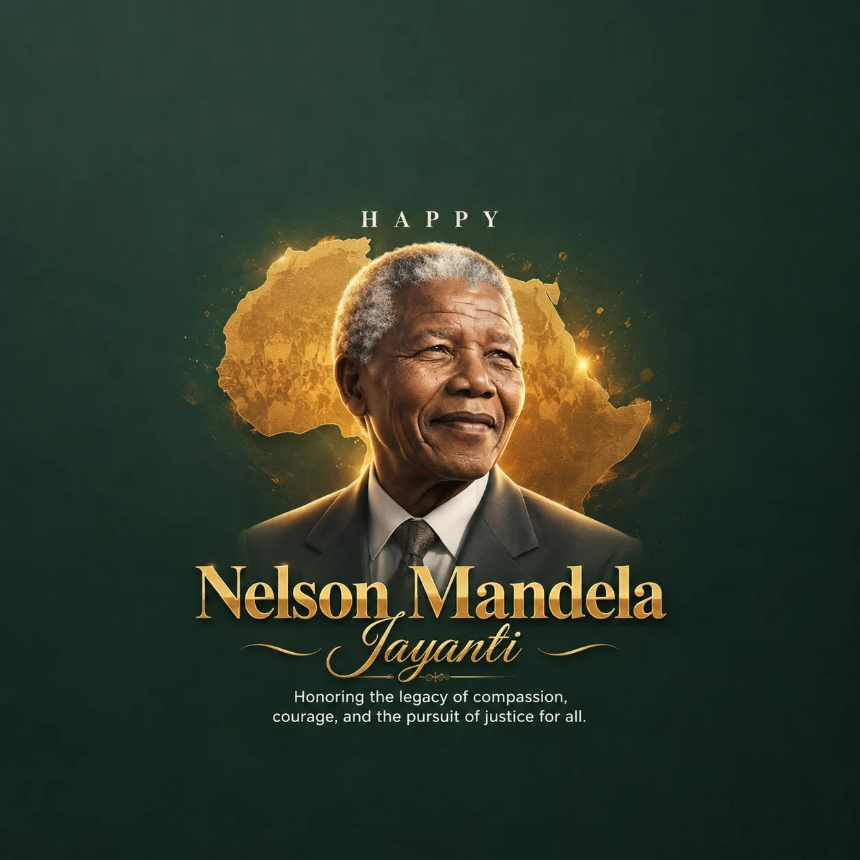 Nelson Mandela Jayanti Poster Template