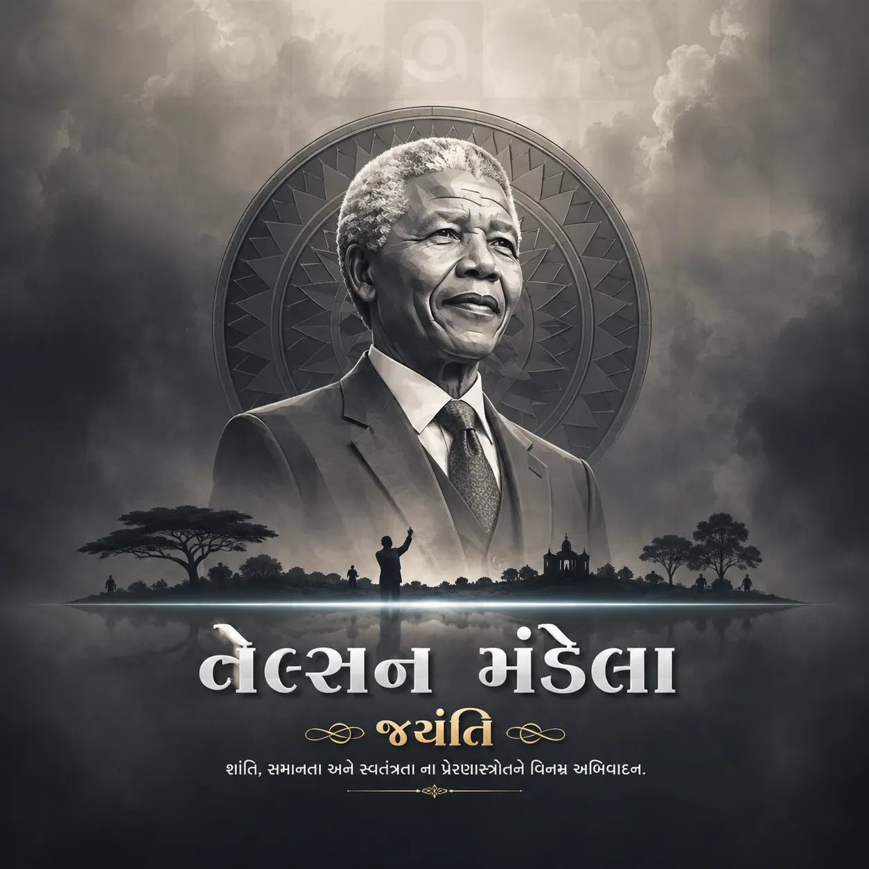 Nelson Mandela Jayanti Poster Template