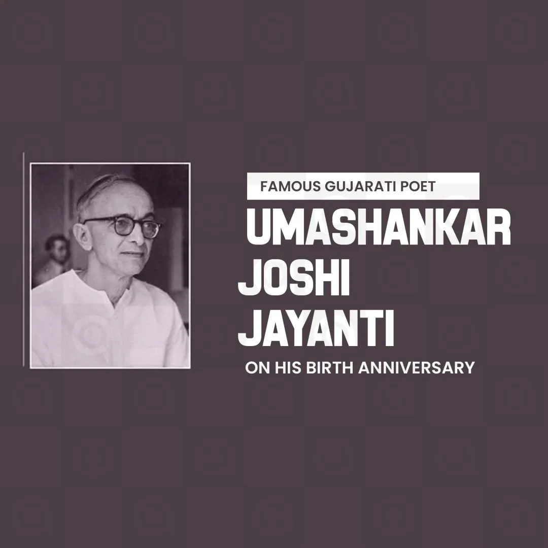 Umashankar Joshi Birth Anniversary Poster Template