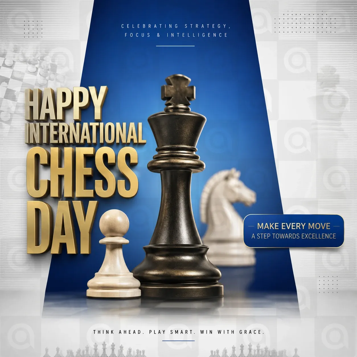 International Chess Day Poster Template