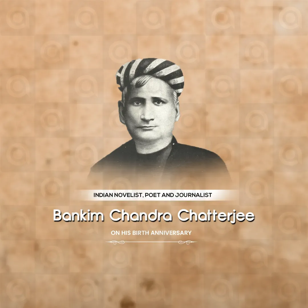 Bankim Chandra Chatterjee Birth Anniversary Poster Template