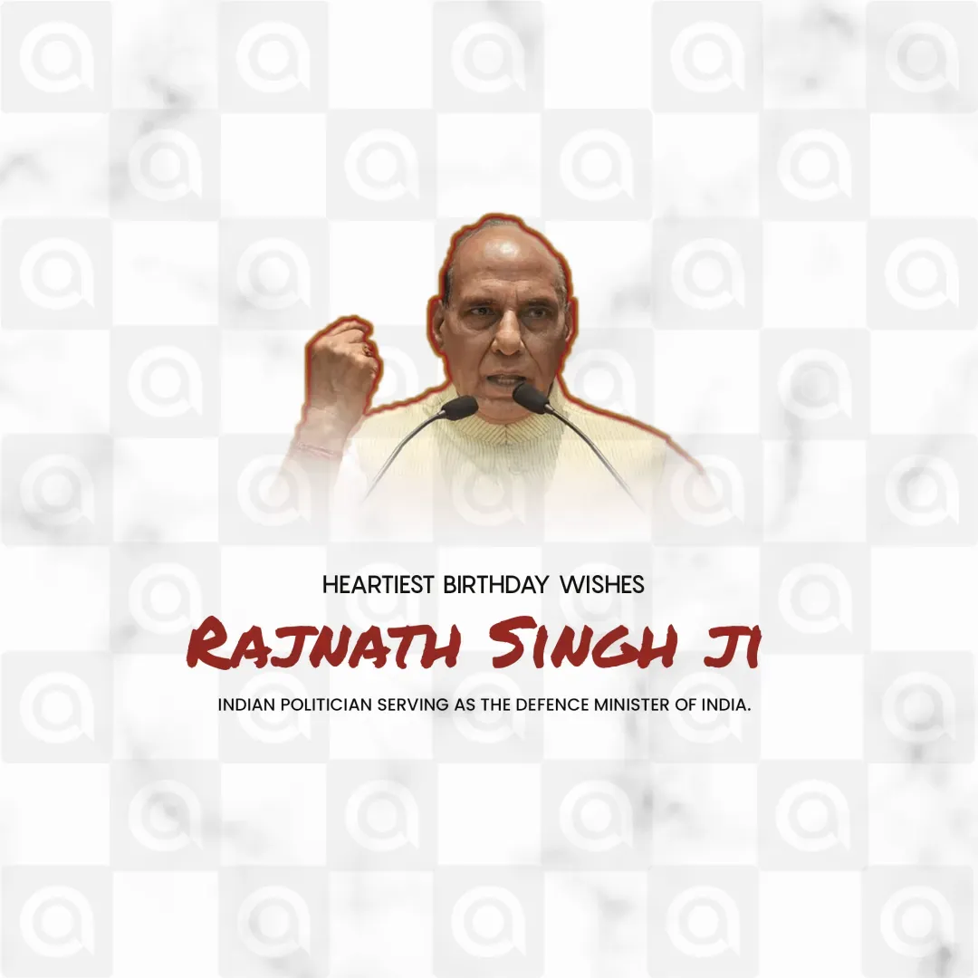 Rajnath Singh Jayanti Poster Template
