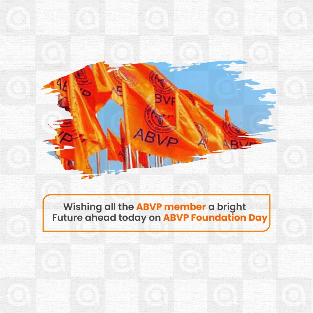 Akhil Bharatiya Vidyarthi Sthapna Diwas Poster Template