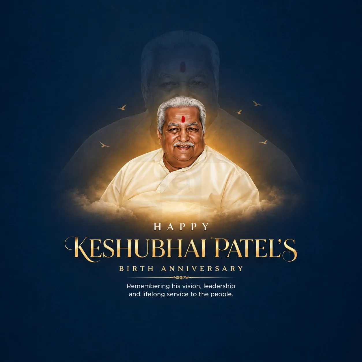 Keshubhai Patel's birth anniversary Poster Template
