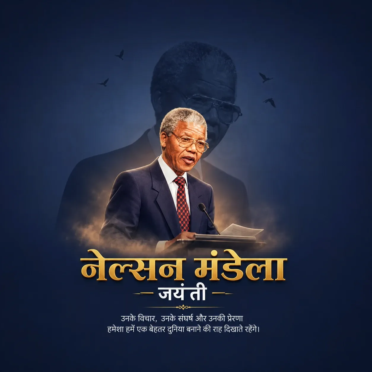 Nelson Mandela Jayanti Poster Template