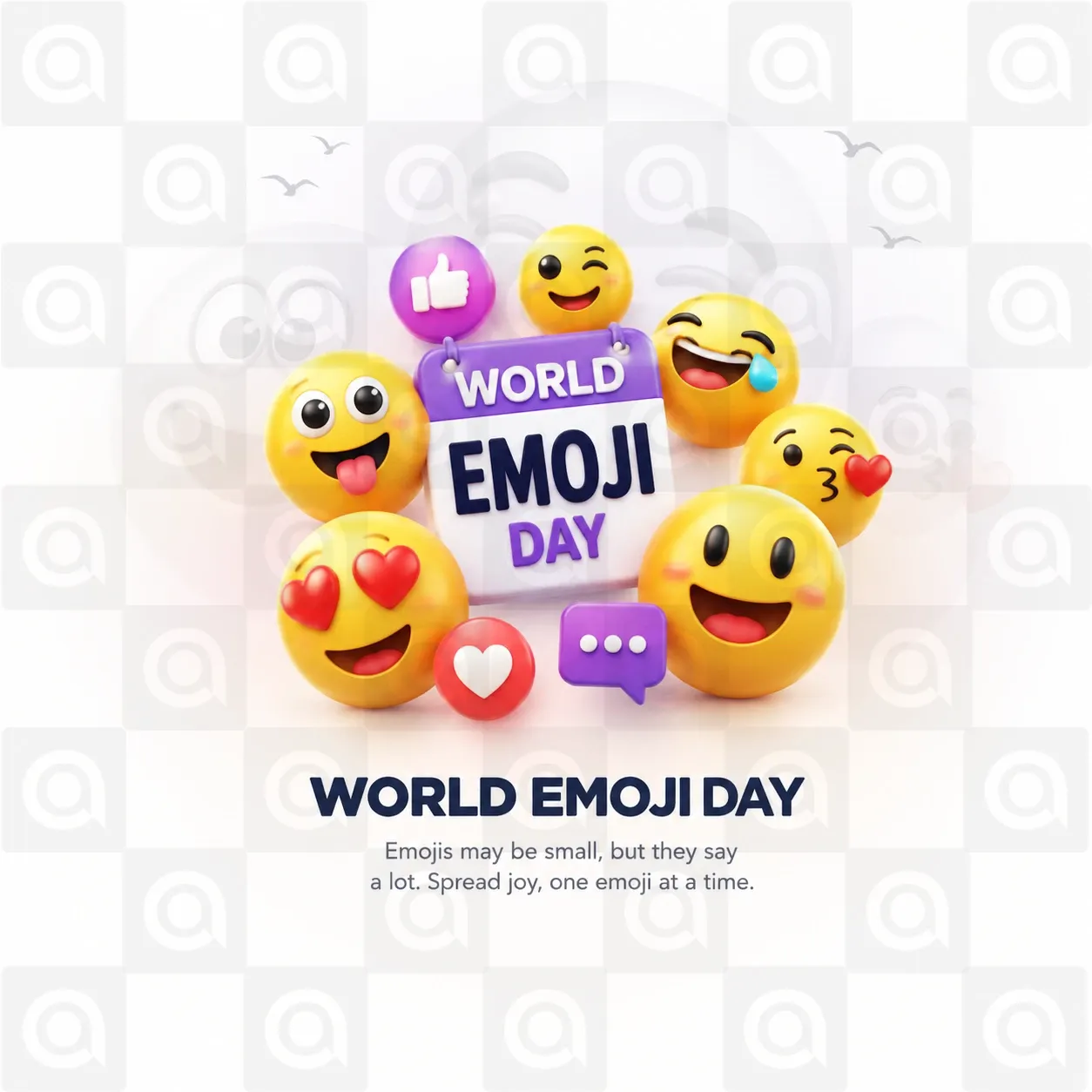 World Emoji Day Poster Template - Free Download