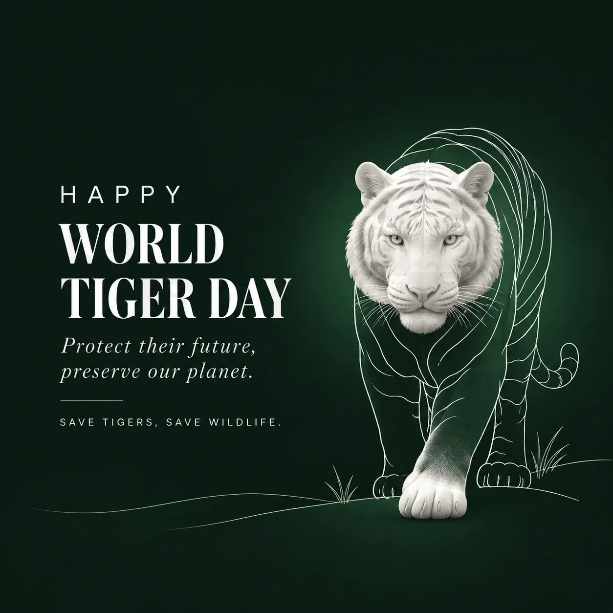 World Tiger Day Poster Template
