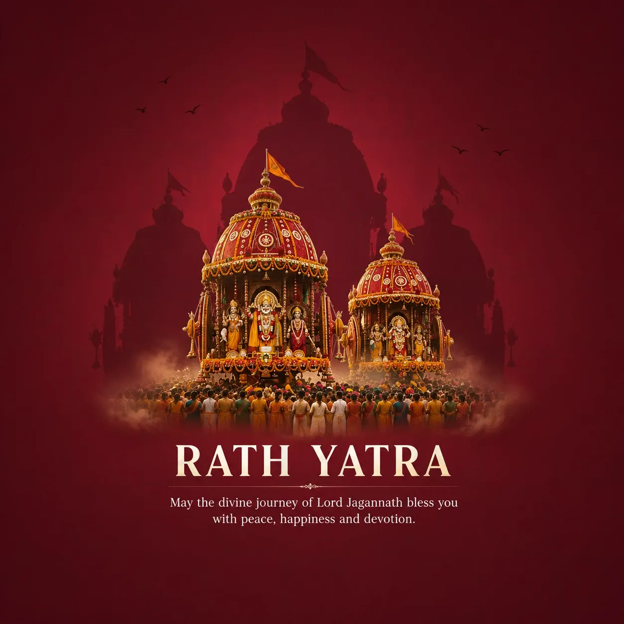 Jagannath Rath Yatra (અષાઢી બીજ) Poster Template