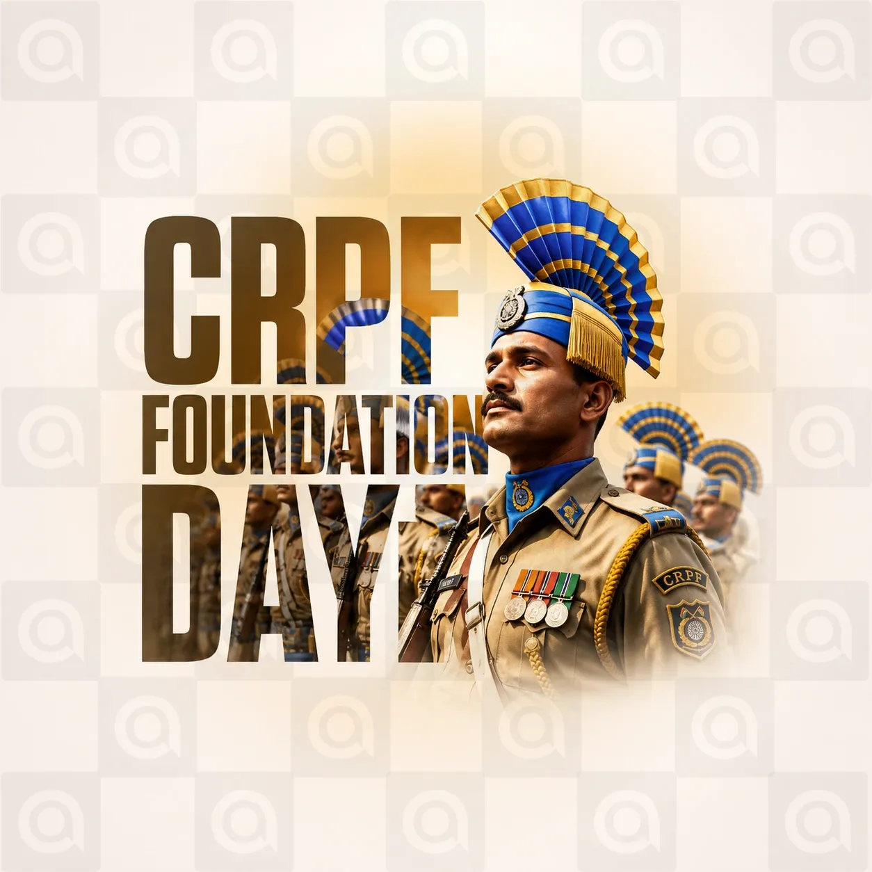 CRPF Foundation Day Poster Template