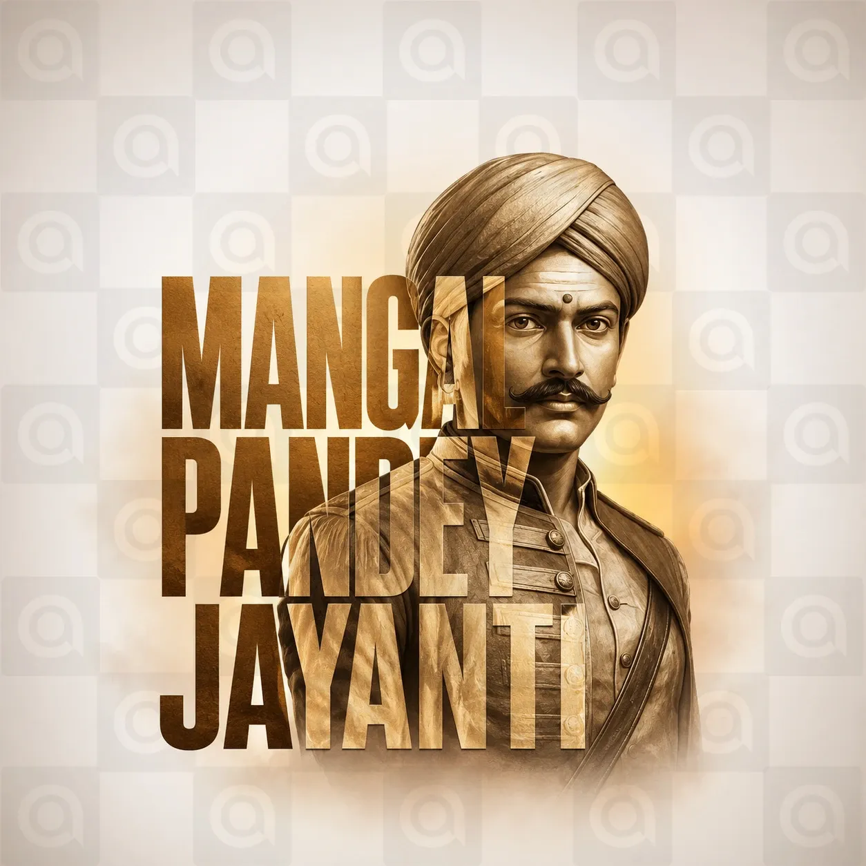 Mangal Pandey Jayanti Poster Template
