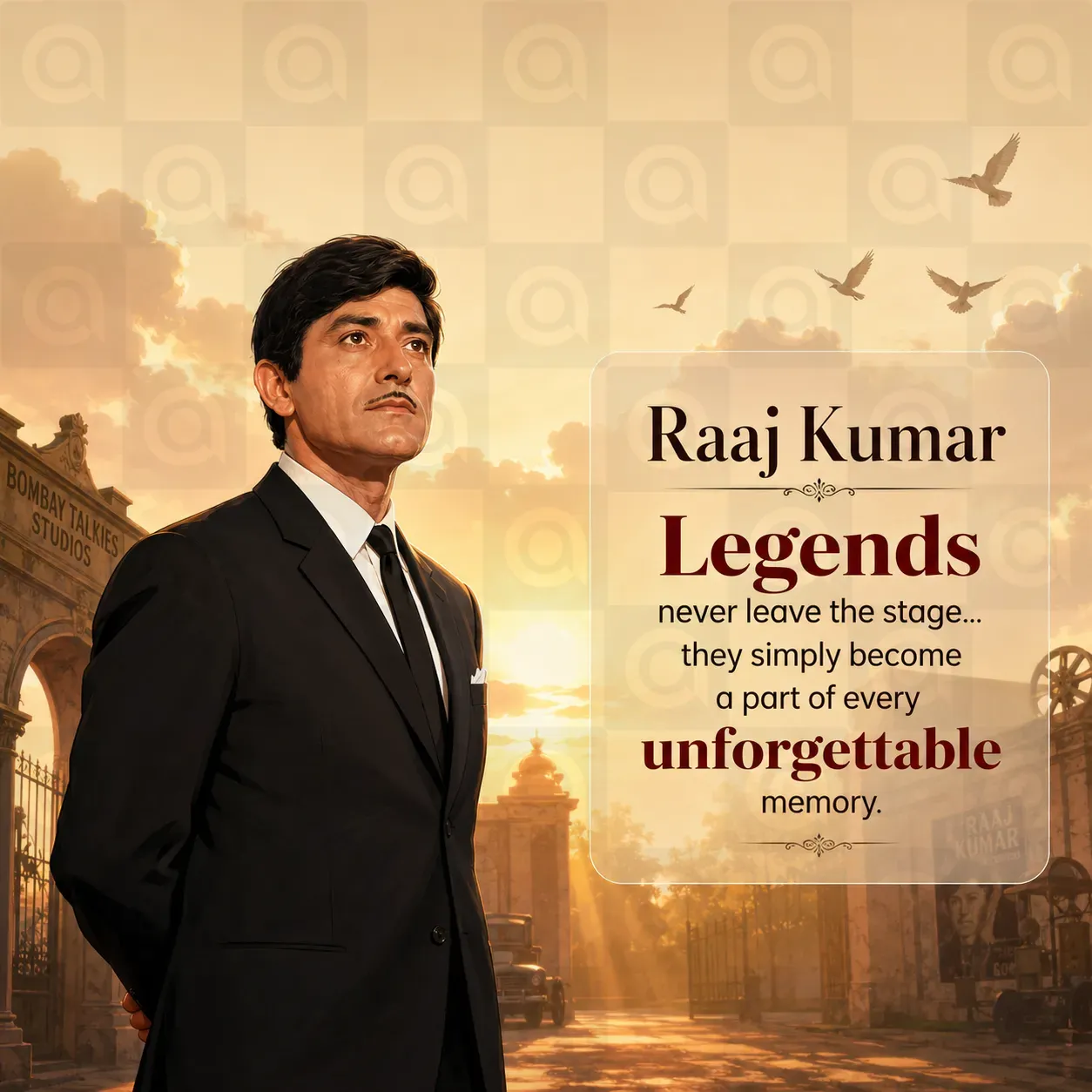 Raaj Kumar Death Anniversary Poster Template