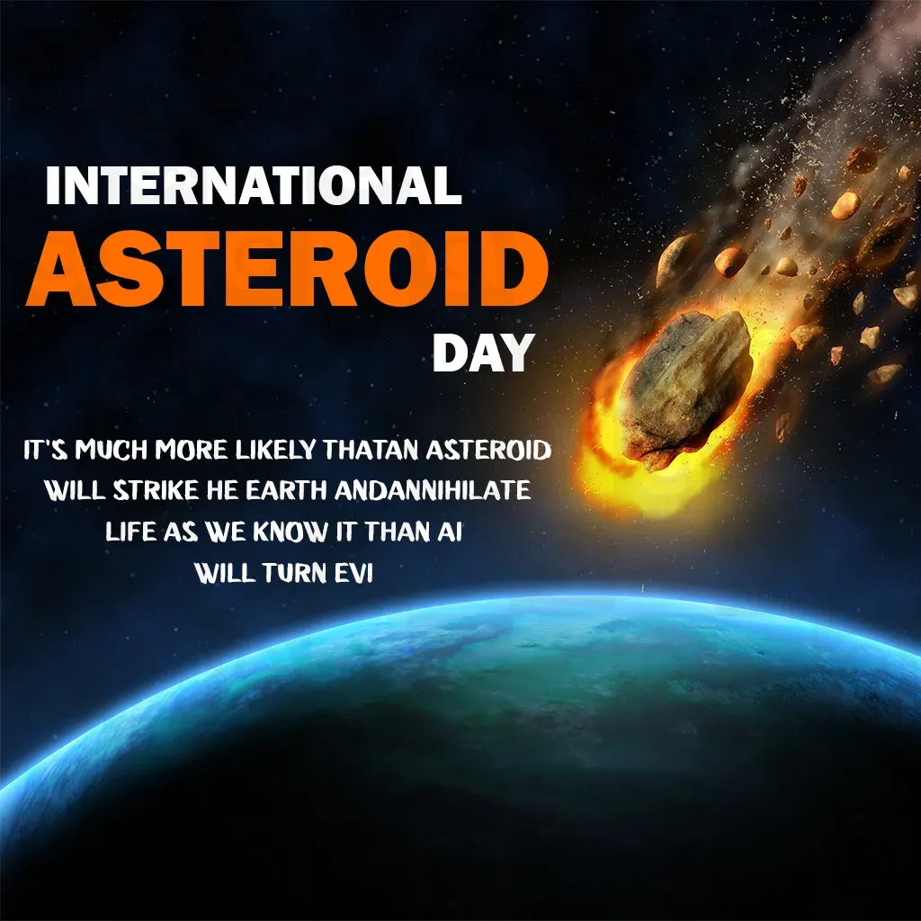 International Asteroid Day Poster Template
