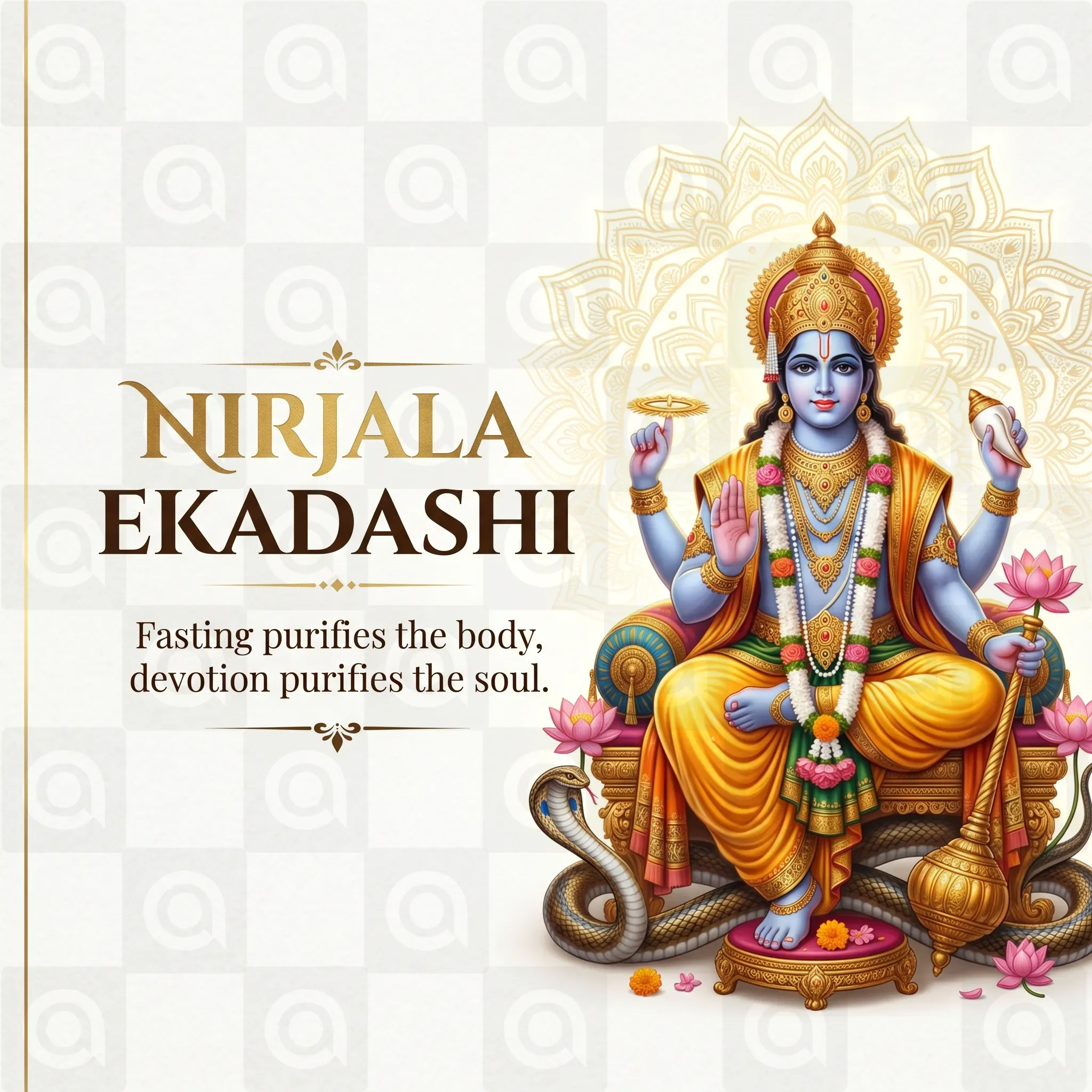 Nirjala Ekadashi Poster Template