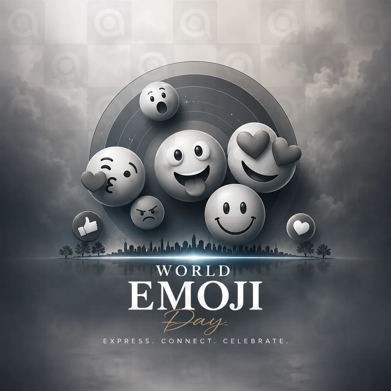World Emoji Day Poster Template