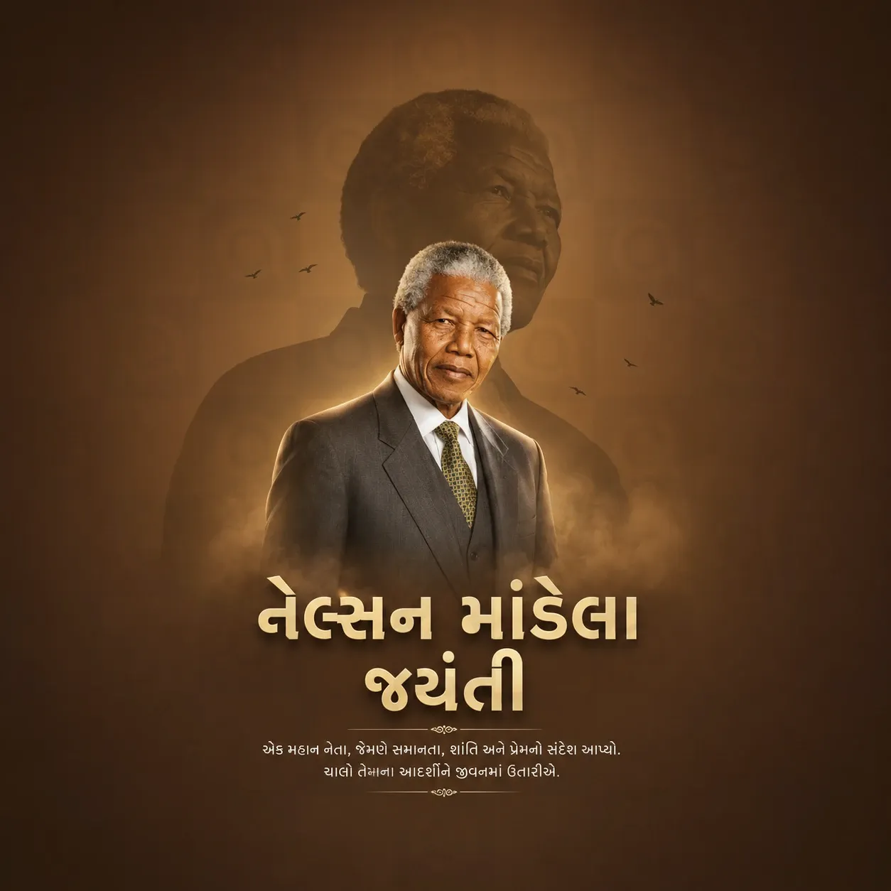 Nelson Mandela Jayanti Poster Template