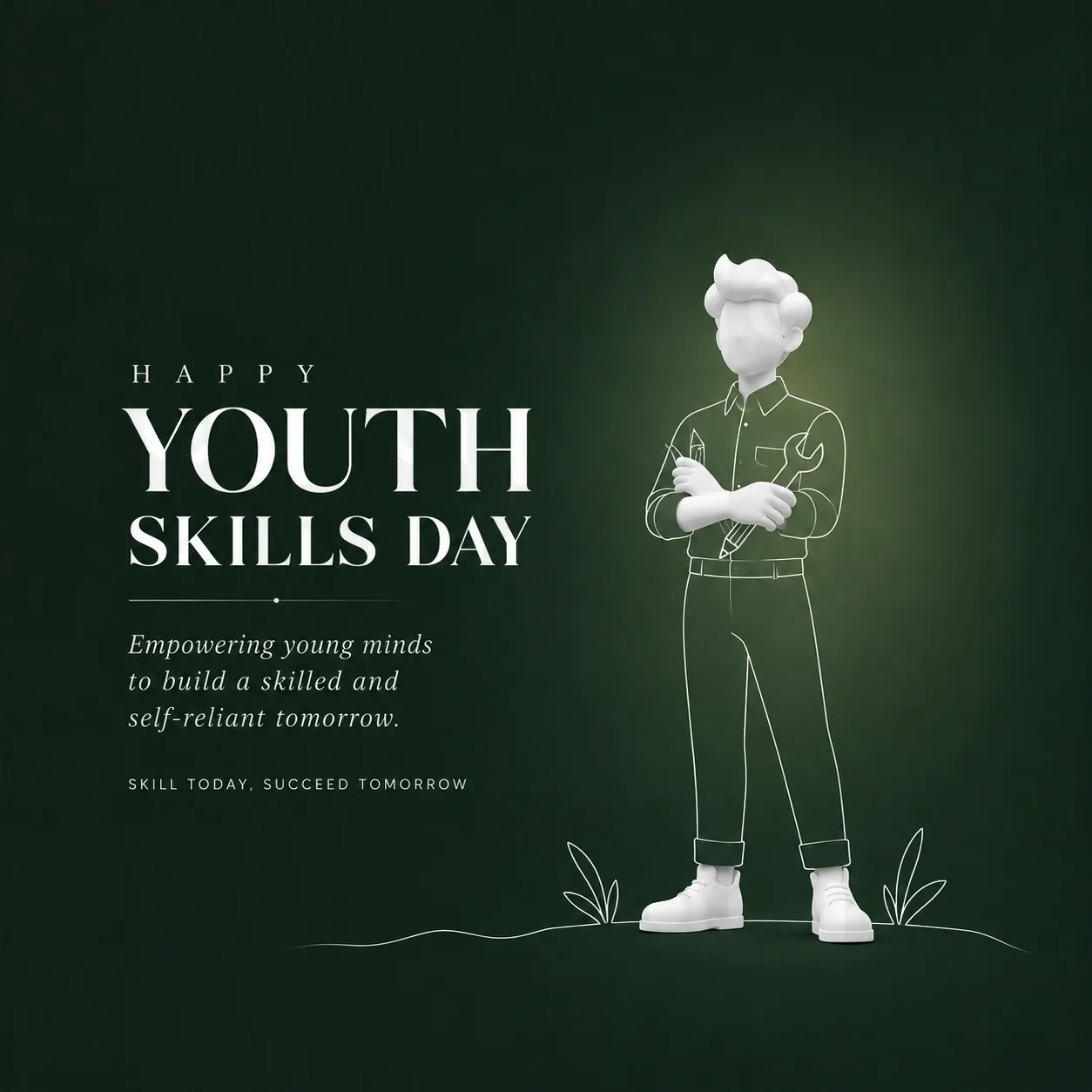 World Youth skill day Poster Template