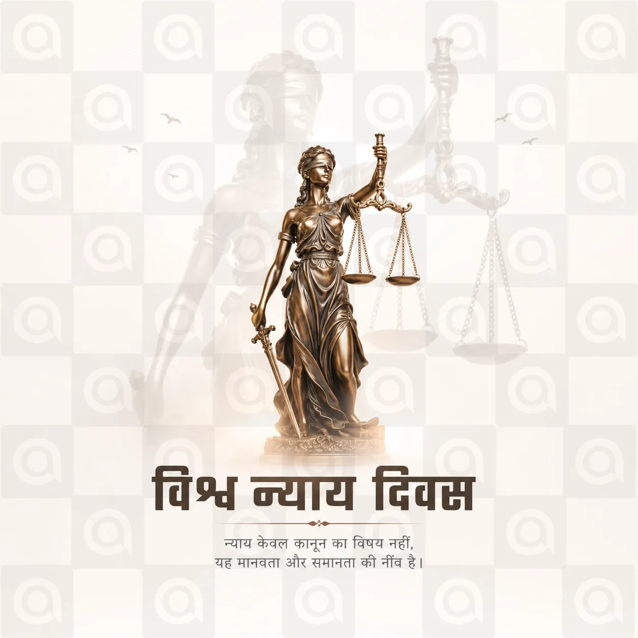 World Justice Day Poster Template