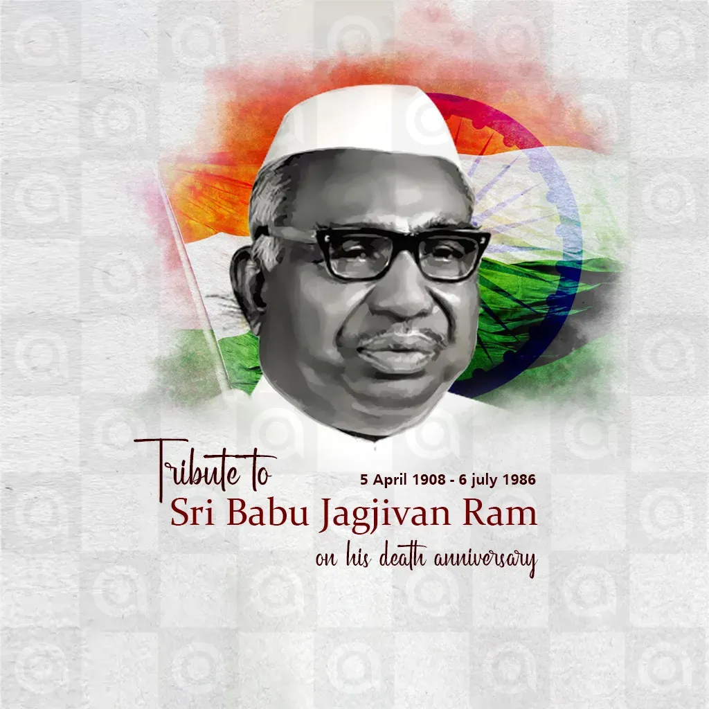 Jag Jivanram Death Anniversary Poster Template