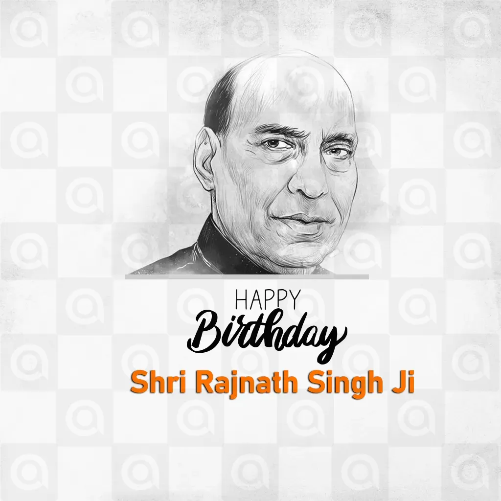 Rajnath Singh Jayanti Poster Template