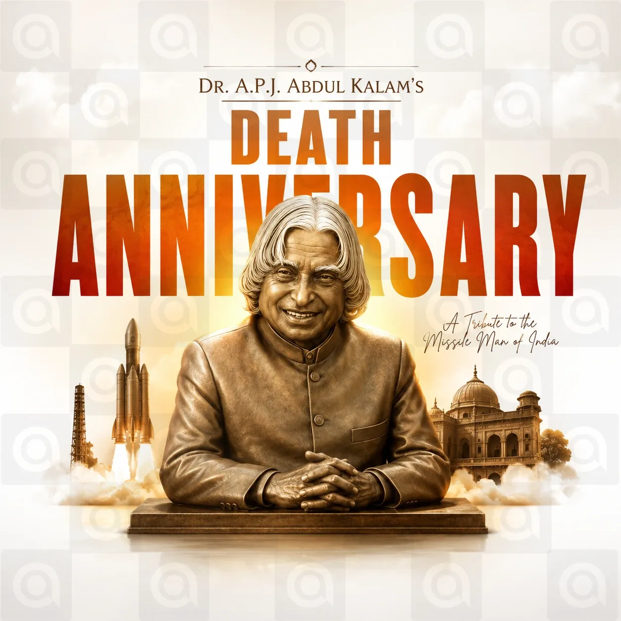 Dr. A.P.J. Abdul Kalam's death anniversary Poster Template