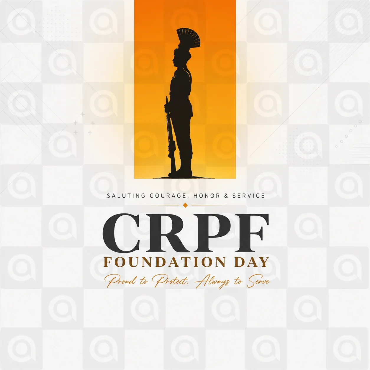 CRPF Foundation Day Poster Template