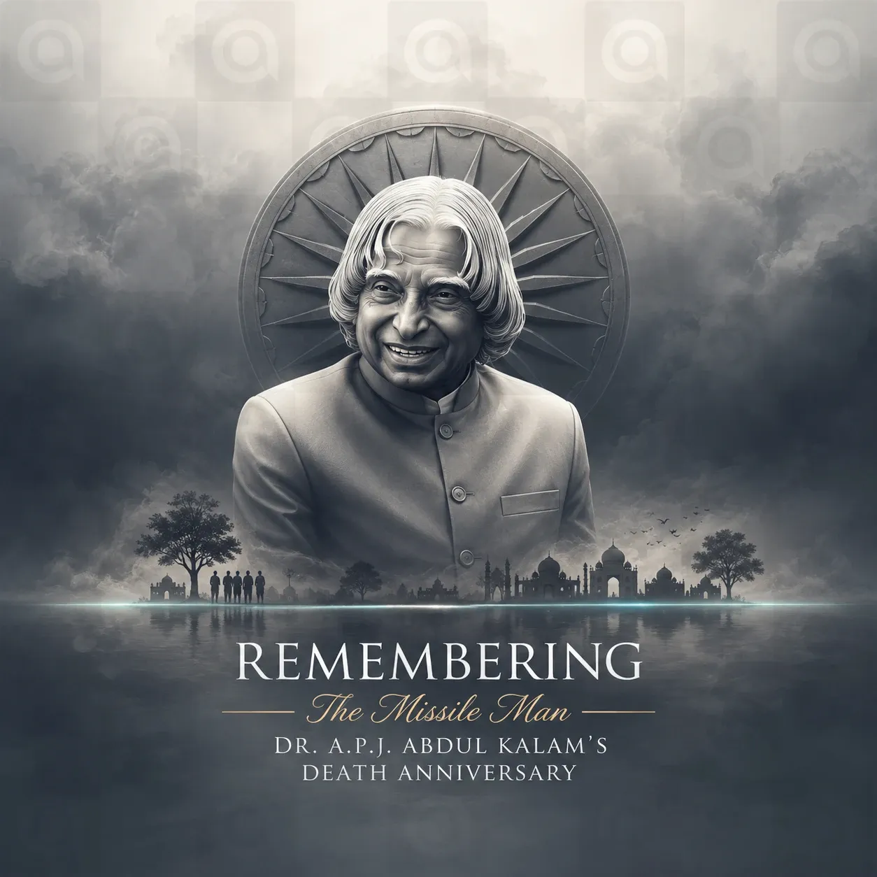 Dr. A.P.J. Abdul Kalam's death anniversary Poster Template - Free Download