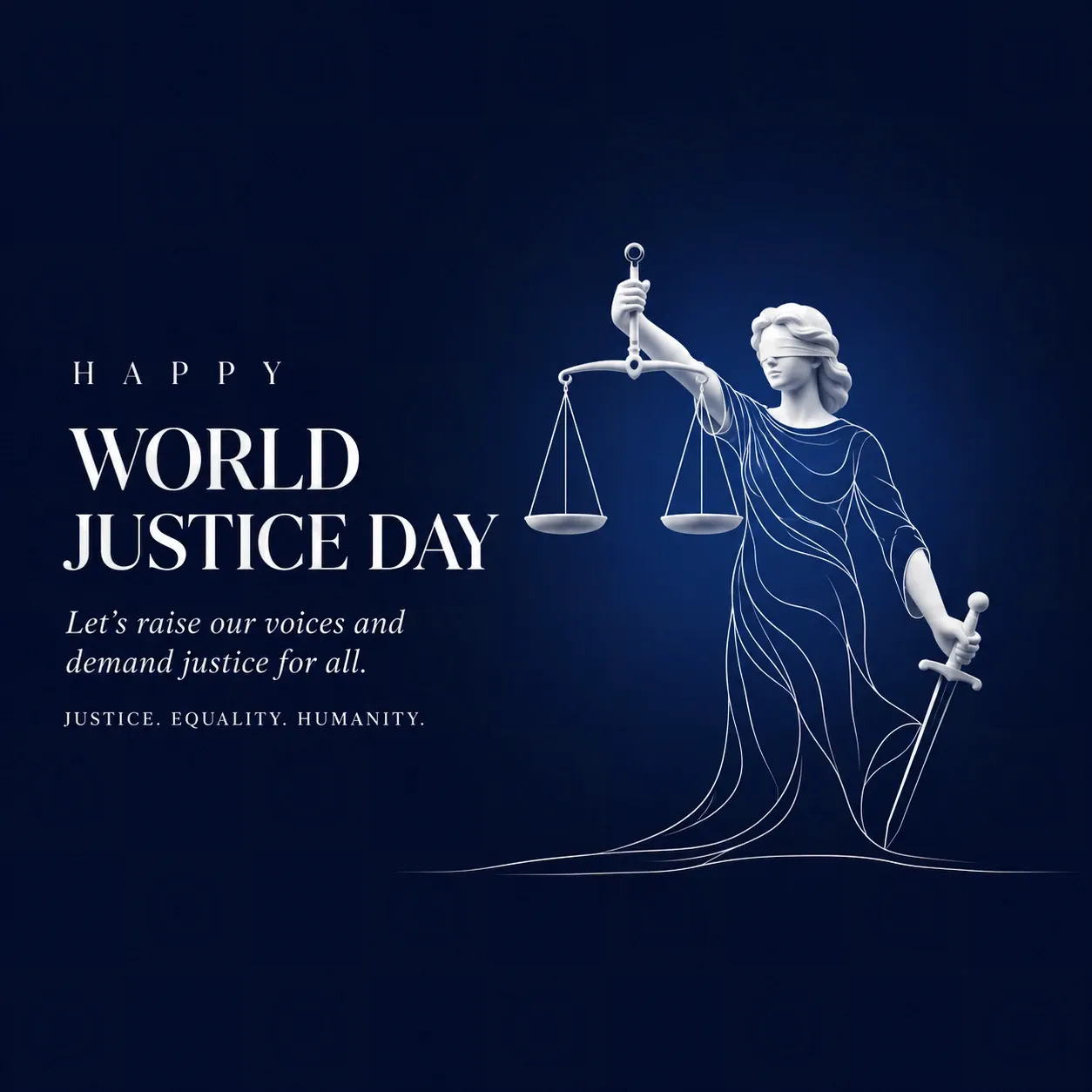 World Justice Day Poster Template