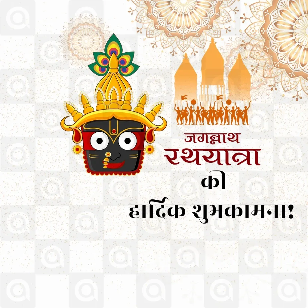 Jagannath Rath Yatra (અષાઢી બીજ) Poster Template - Free Download