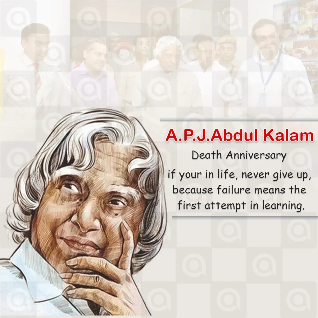 Dr. A.P.J. Abdul Kalam's death anniversary Poster Template