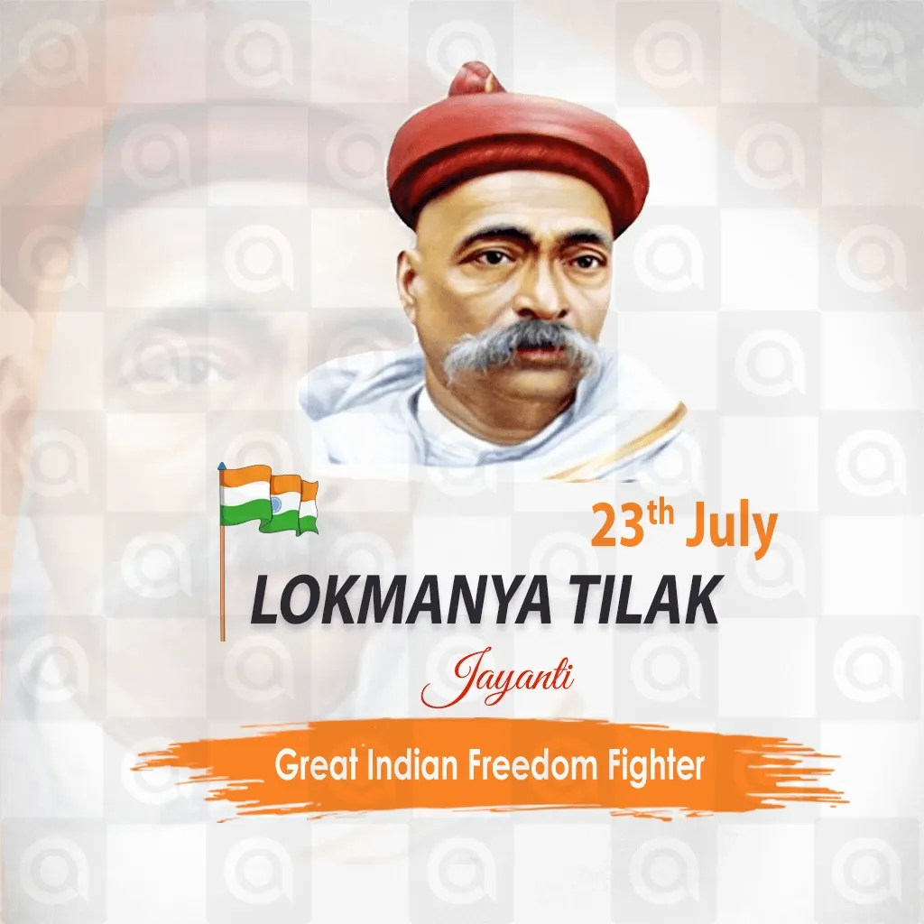 Lokmanya Bal Gangadhar Tilak Jayanti Poster Template