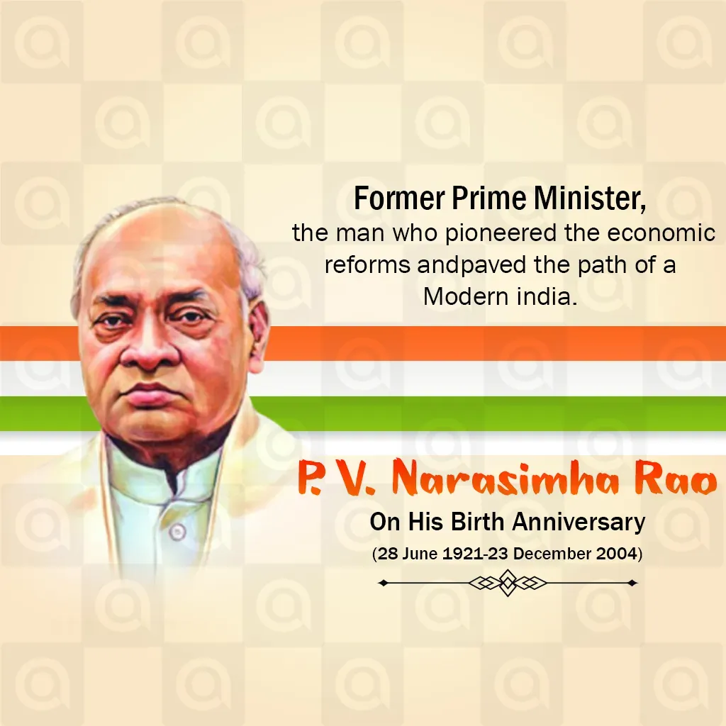 P. V. Narasimha Rao Birth Anniversary Poster Template