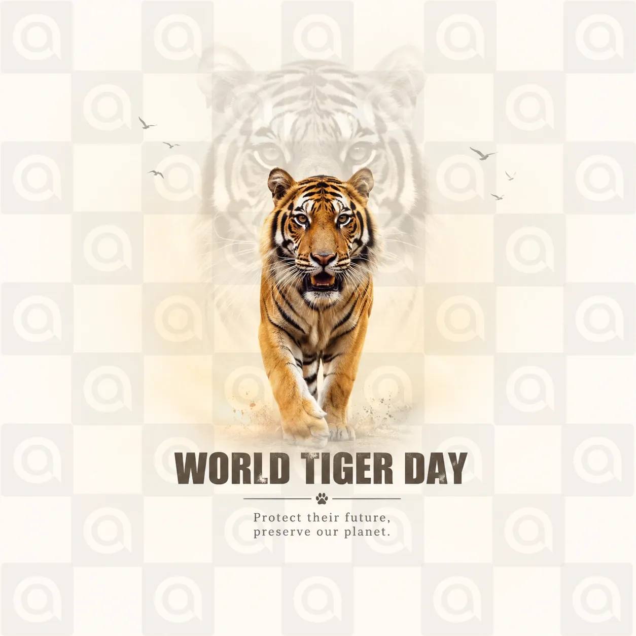 World Tiger Day Poster Template