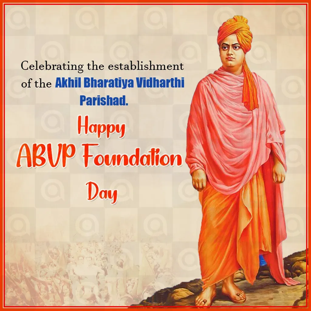 Akhil Bharatiya Vidyarthi Sthapna Diwas Poster Template