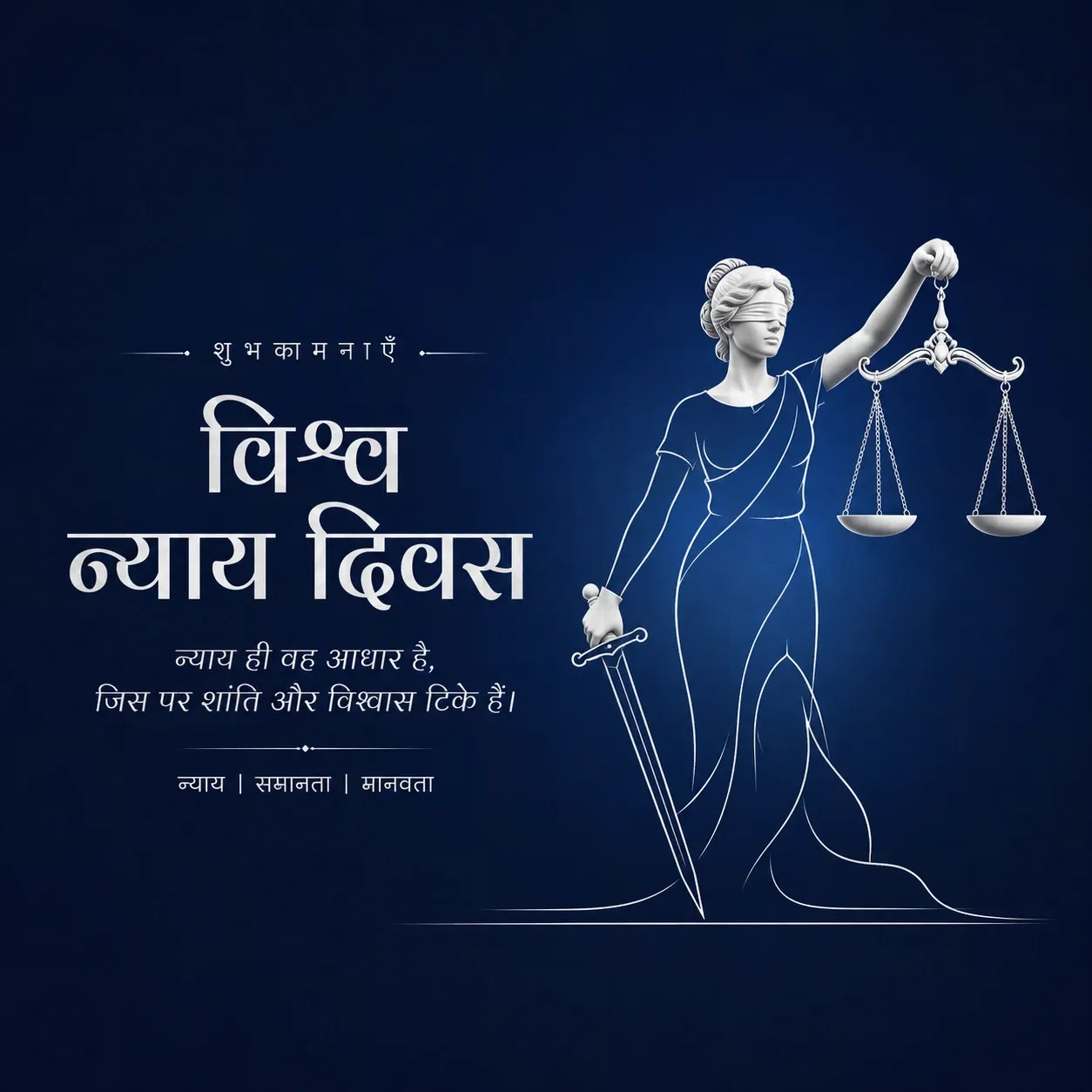 World Justice Day Poster Template