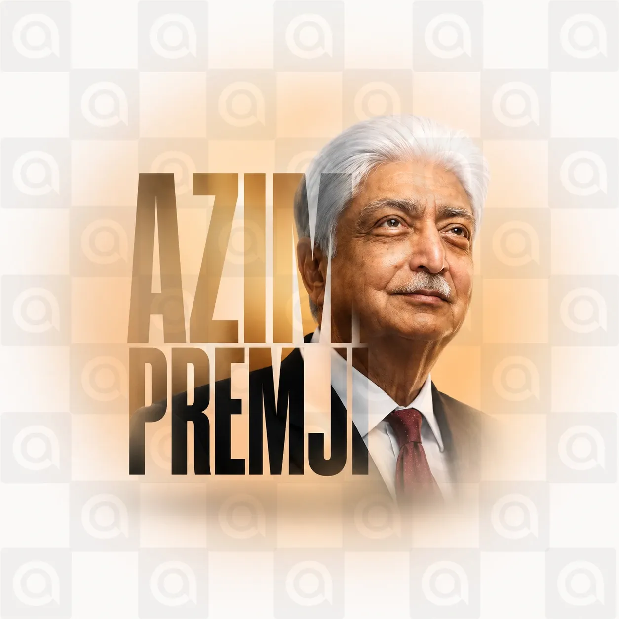 Azim Premji's birthday Poster Template