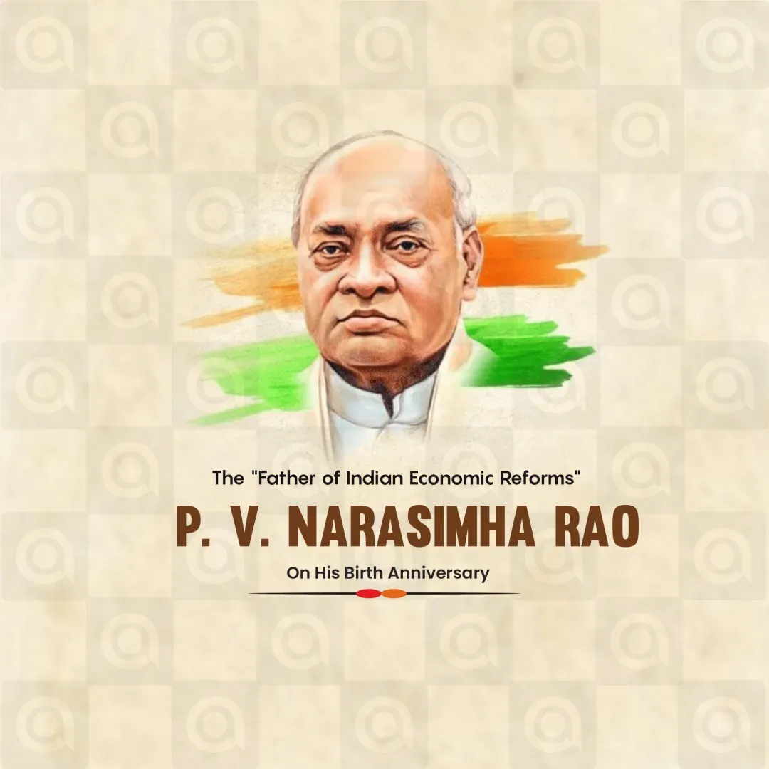 P. V. Narasimha Rao Birth Anniversary Poster Template