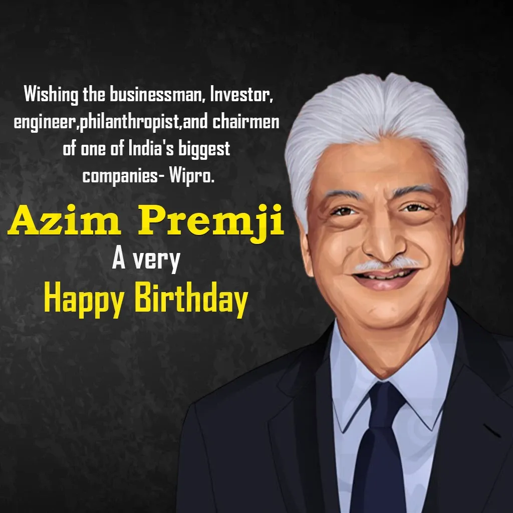 Azim Premji's birthday Poster Template