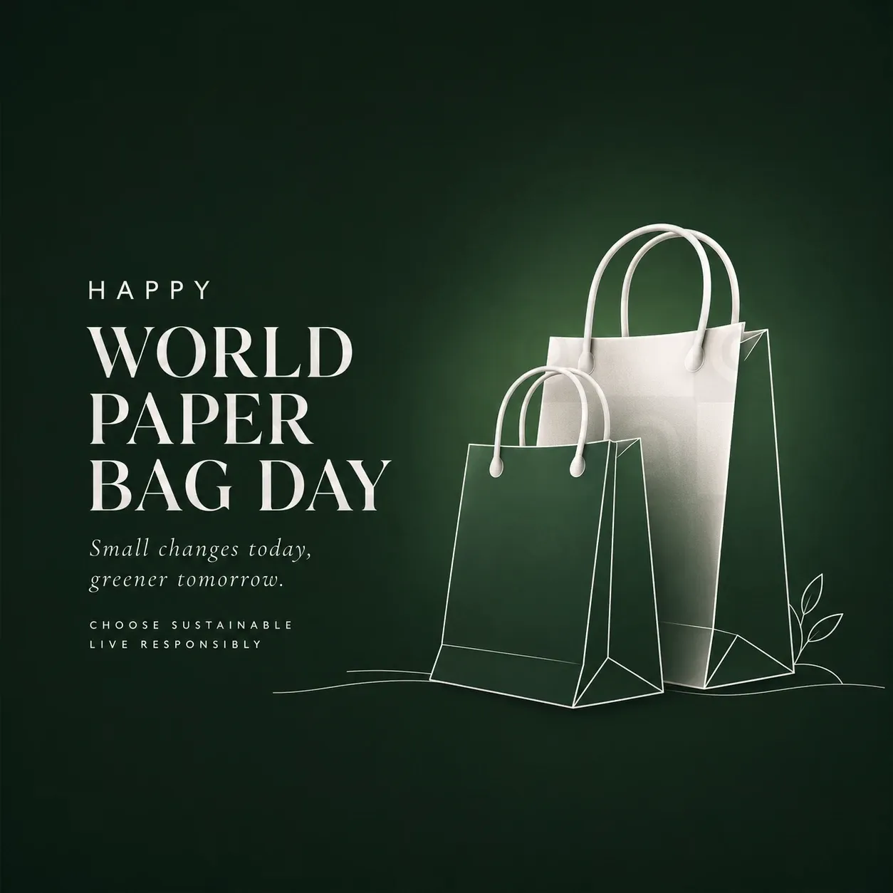 World Paper Bag Day Poster Template
