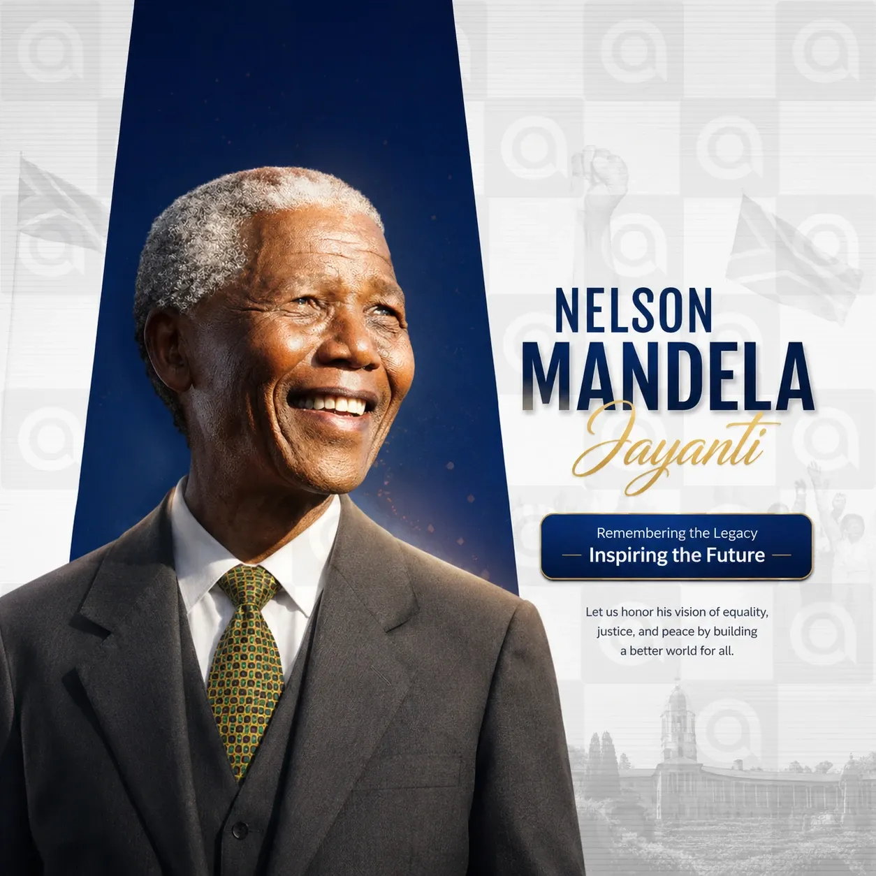 Nelson Mandela Jayanti Poster Template