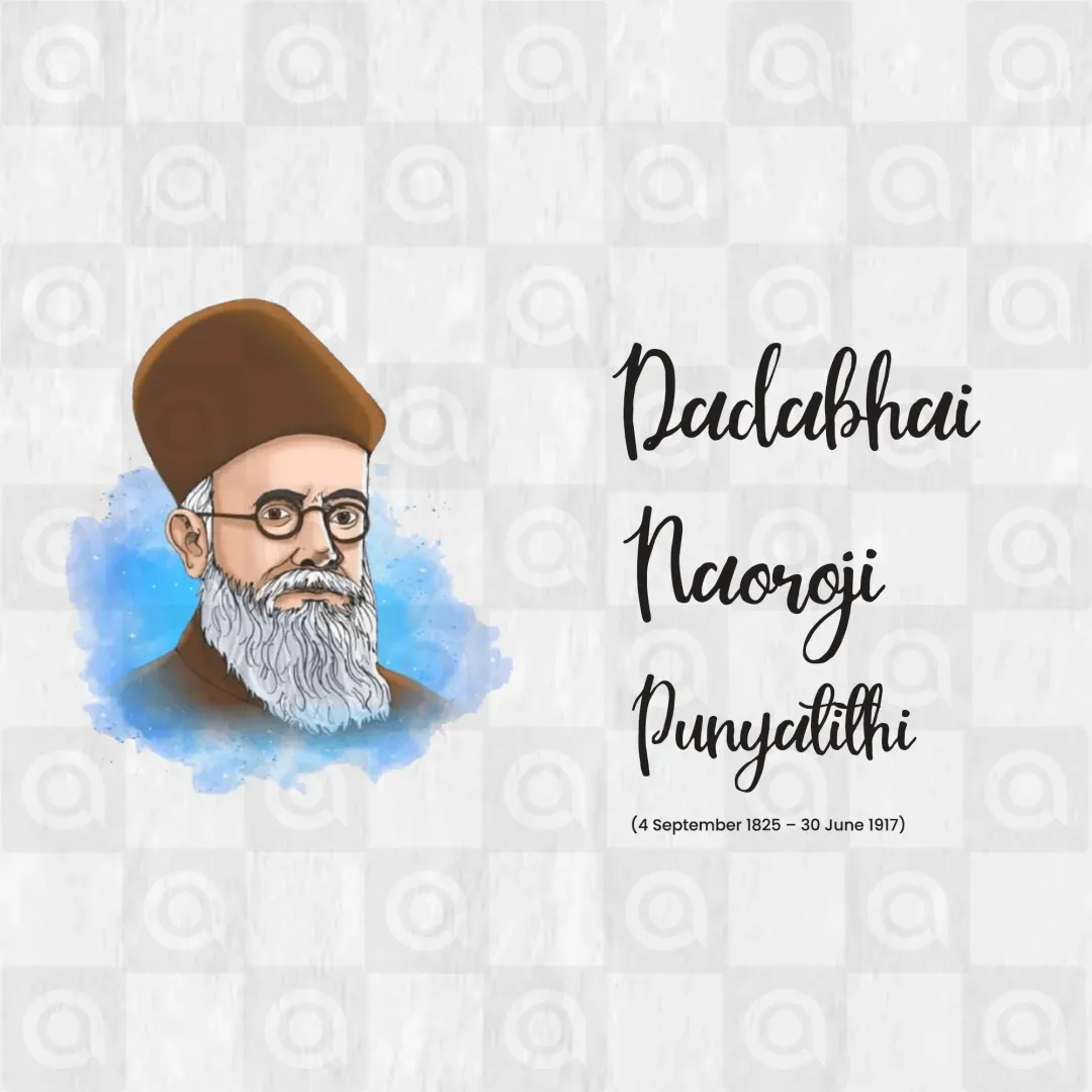 Dadabhai Naoroji's Death Anniversary Poster Template