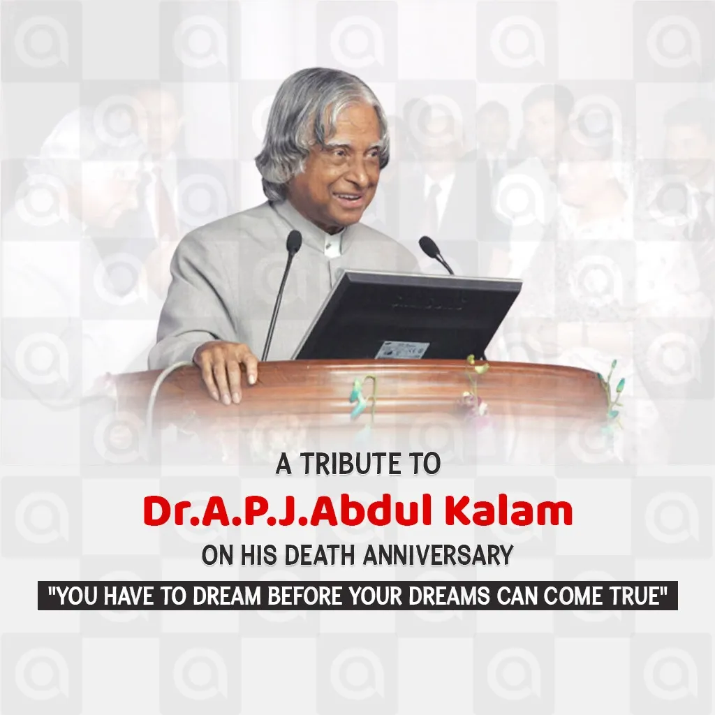 Dr. A.P.J. Abdul Kalam's death anniversary Poster Template