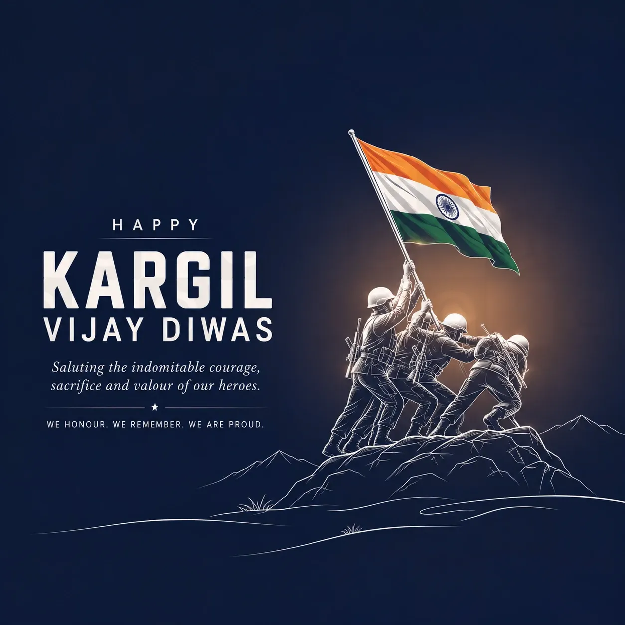 Kargil Vijay Diwas Poster Template