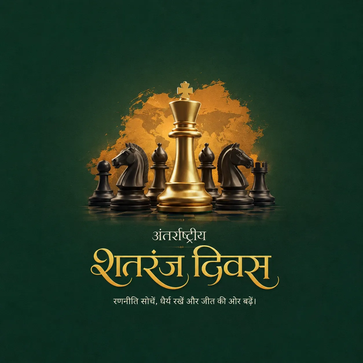 International Chess Day Poster Template