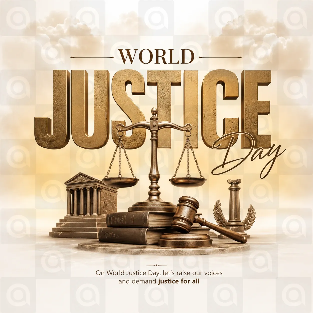 World Justice Day Poster Template