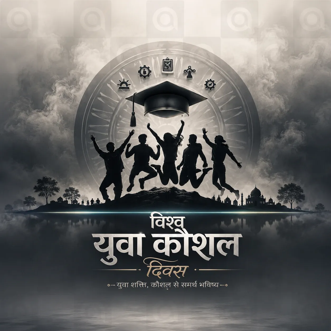 World Youth skill day Poster Template