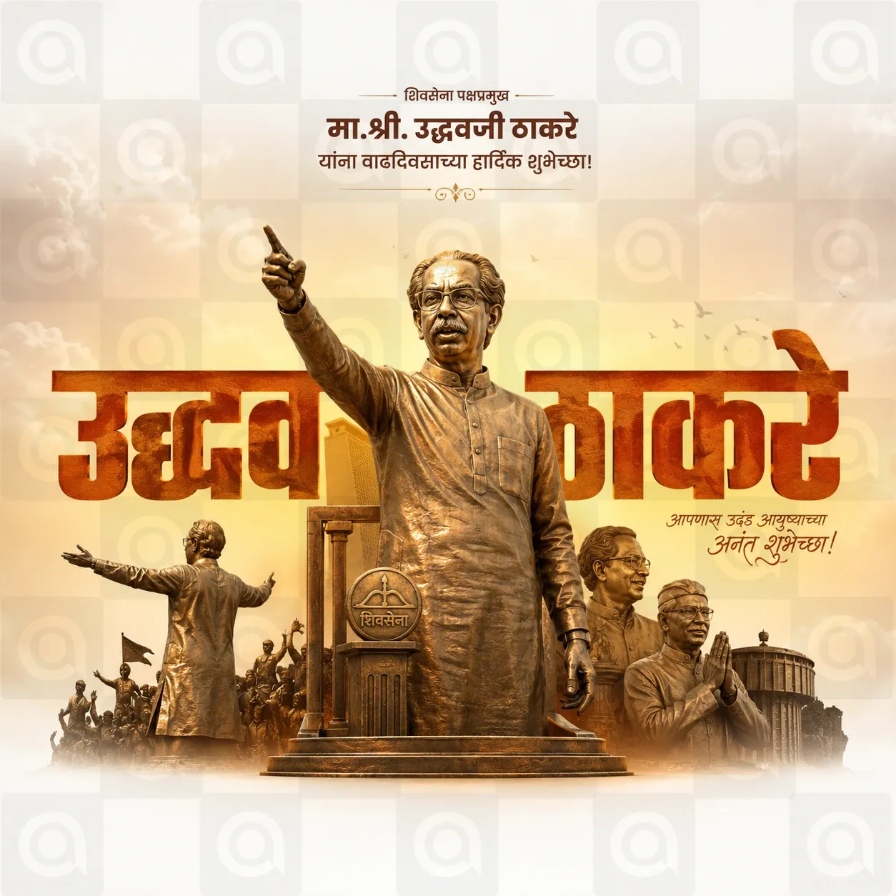 Uddhav Thackeray's Birthday Poster Template