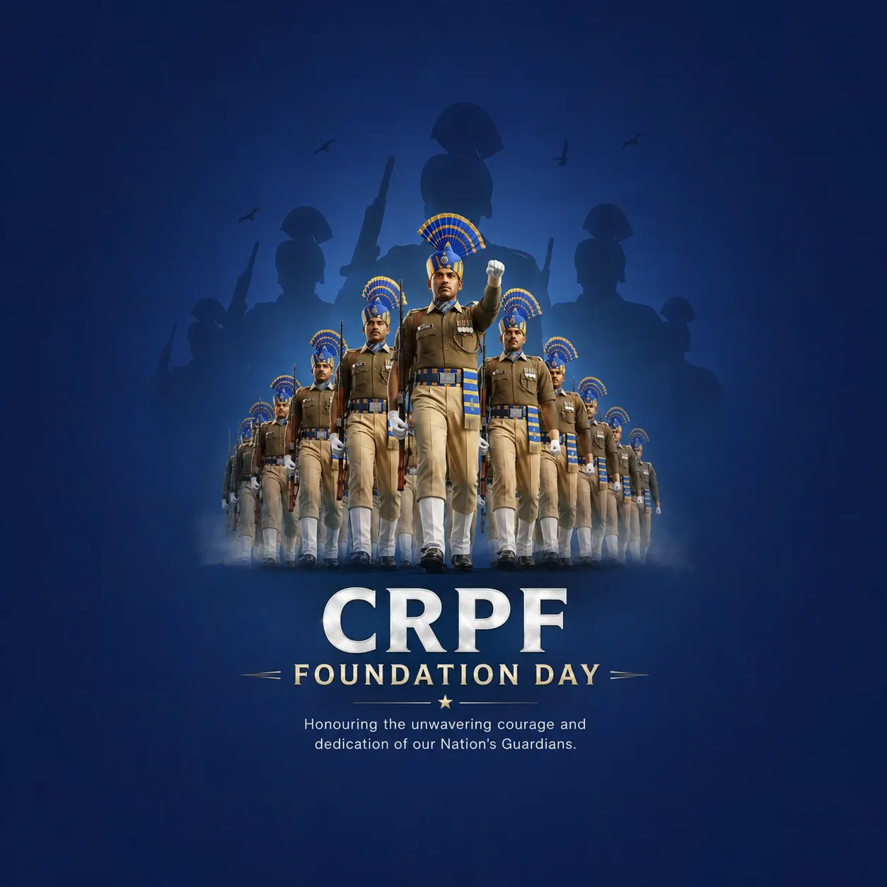 CRPF Foundation Day Poster Template - Design 1