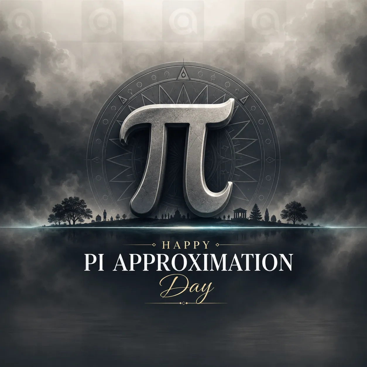 Pi Approximation Day Poster Template - Free Download