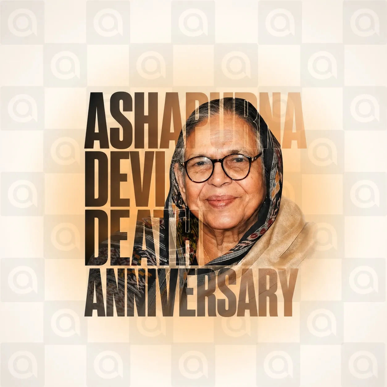Ashapurna Devi Death Anniversary Poster Template